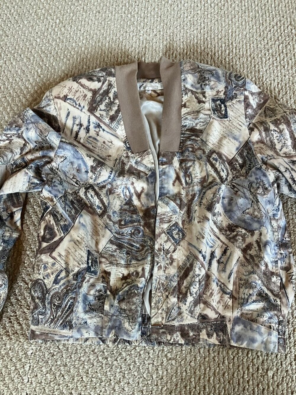 Vintage Haley Mens Size S "Passport " Cotton Bomber Jacket